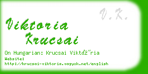 viktoria krucsai business card